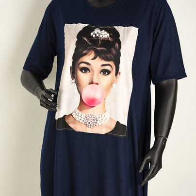 پیراهن نخی طرح دختر کد G1008